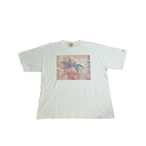 Vintage Chased By The Sioux Art T Shirt Yellowstone Size 2XL Fred Harvey Trading